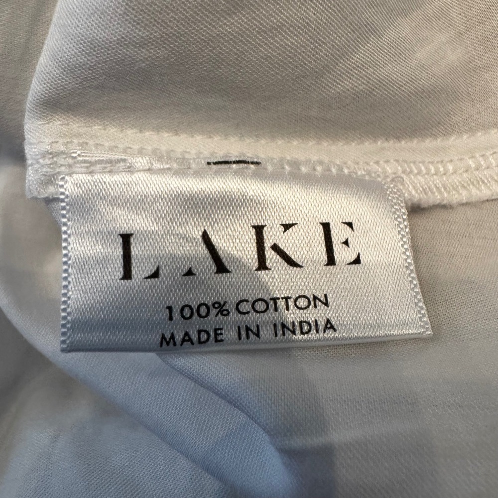 LAKE Pajamas Nightgown Women Large White Green Scallop Trim Cotton Sleep Dress - Picture 6 of 8